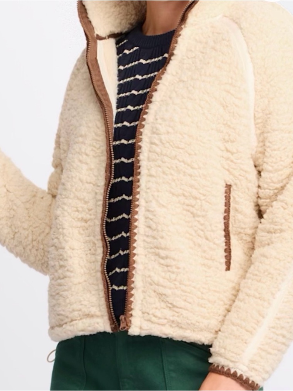 Thread & Supply Novelty Stitch Cozy Sherpa Jacket